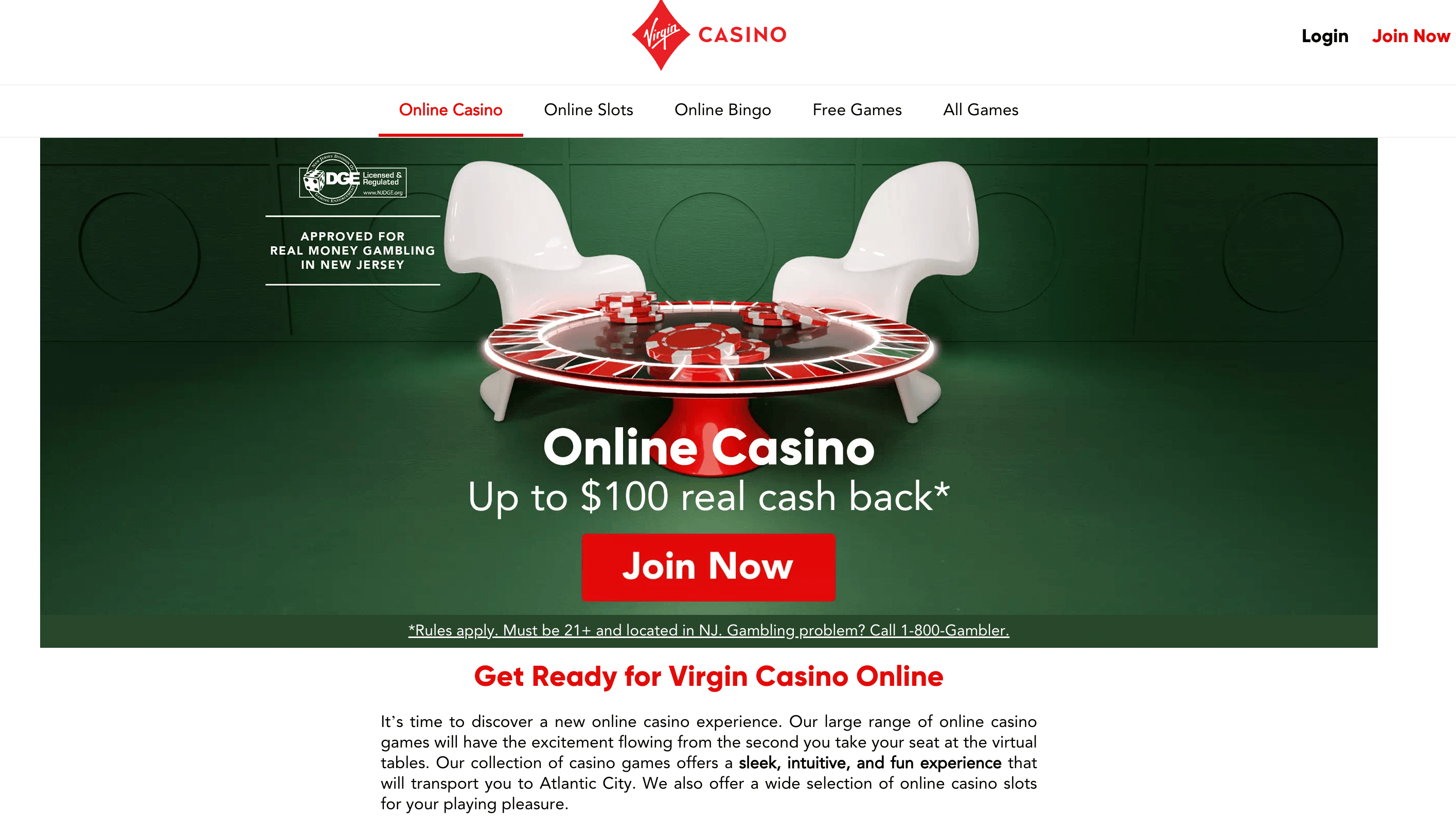 Virgin online casino New Jersey bonus code and welcome promo