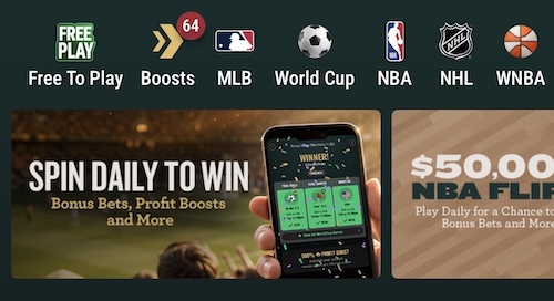 Caesars Sportsbook Alberta, mobile screenshot