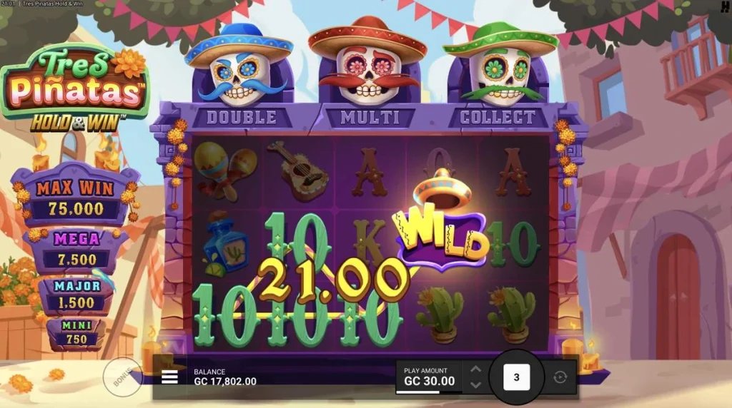 Tres Pinatas slot at MyPrize