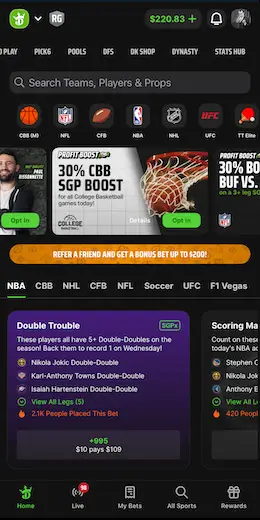 DraftKings Sportsbook app