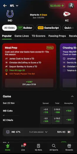 DraftKings Sportsbook app