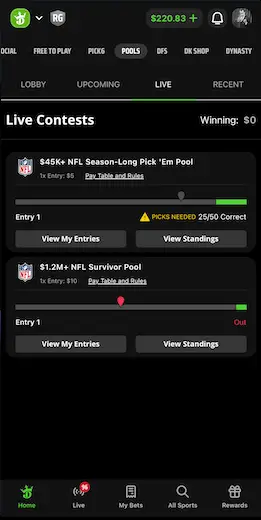 DraftKings Sportsbook app