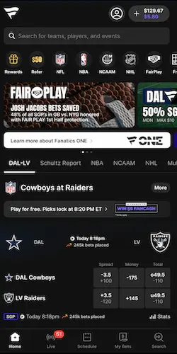 Fanatics Sportsbook app