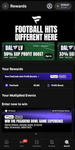 Fanatics Sportsbook app