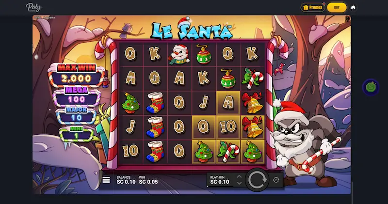Le Santa slot on Poly Casino