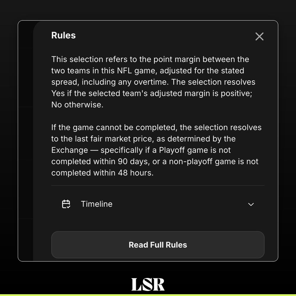 DraftKings Predictions NFL spread market rules