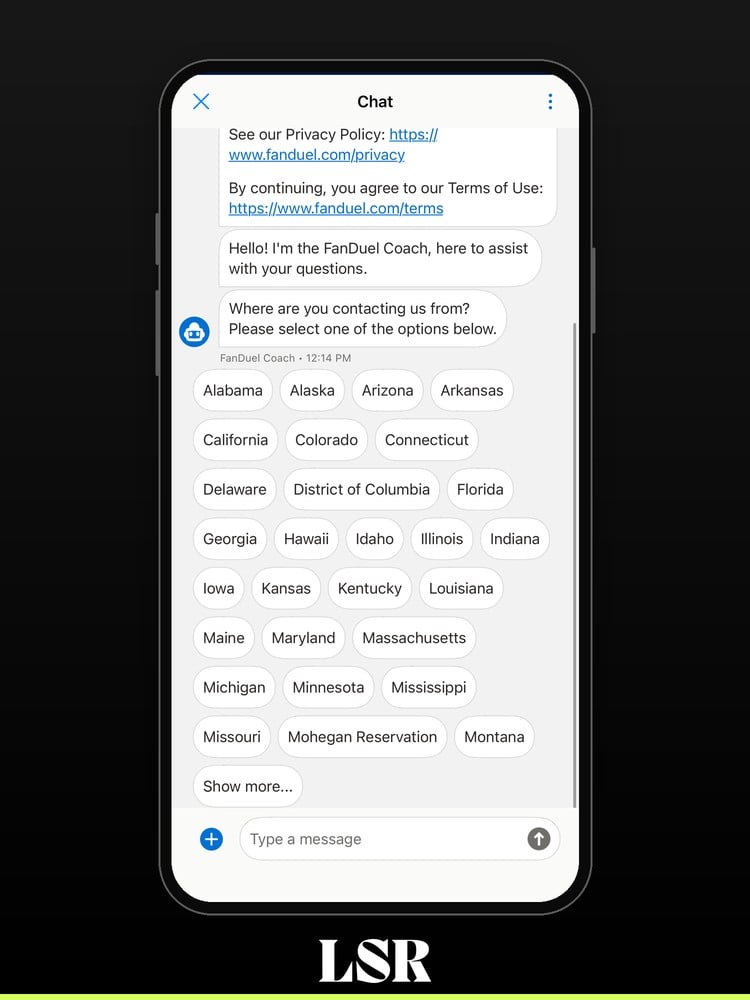 FanDuel Predicts Live Chat AI Assistant