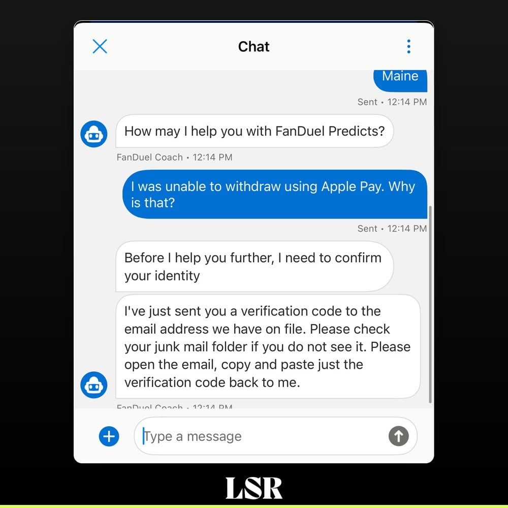 FanDuel Predicts Live Chat Interaction
