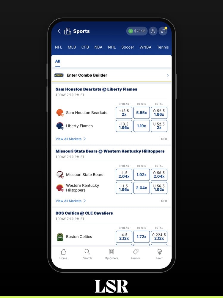 FanDuel Predicts Sports Page
