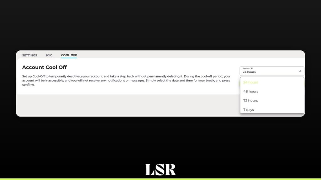 FreeSpin Casino cool-off tool