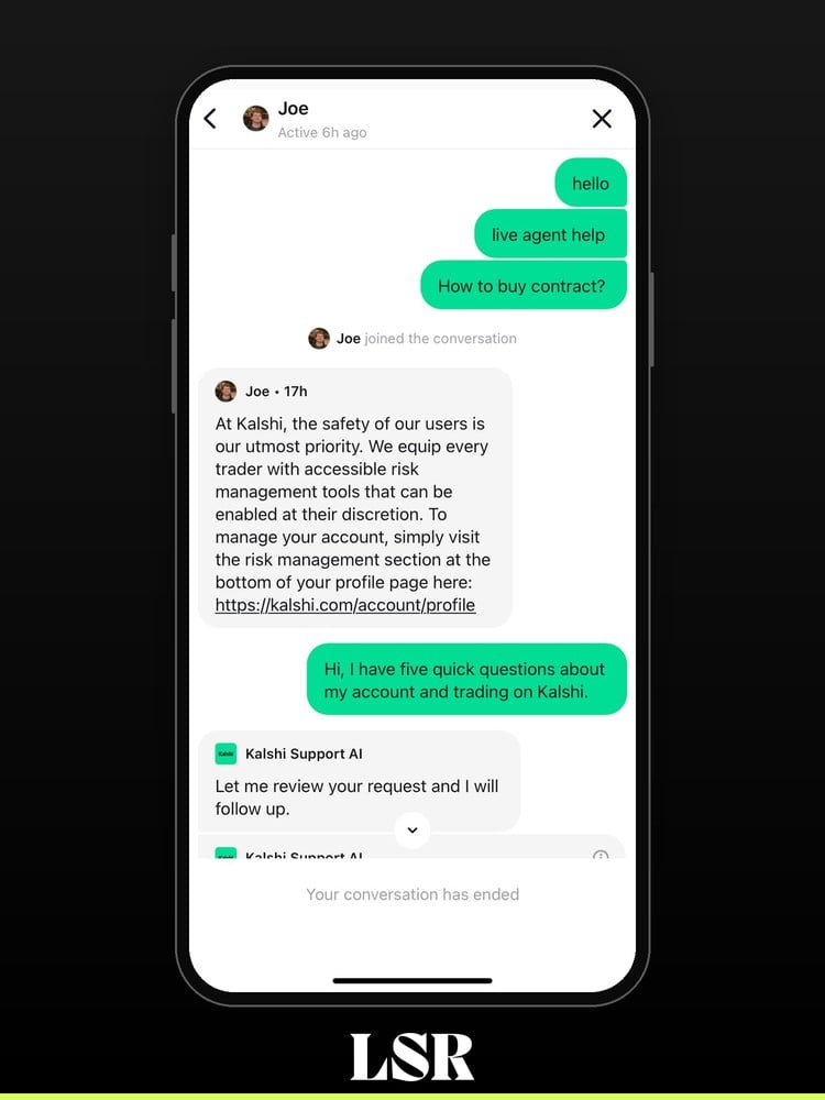 Kalshi Joe joins support conversation