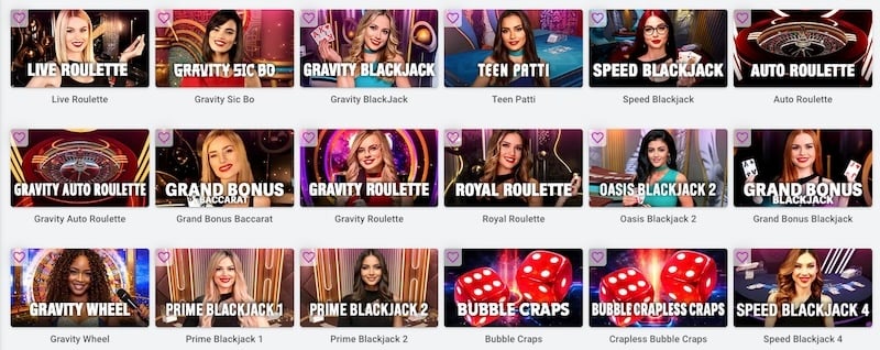 Pulsz Bingo live dealer games