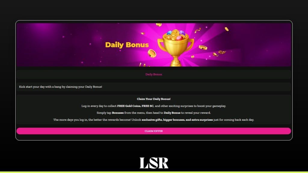 Spinsly Casino - Daily Bonus