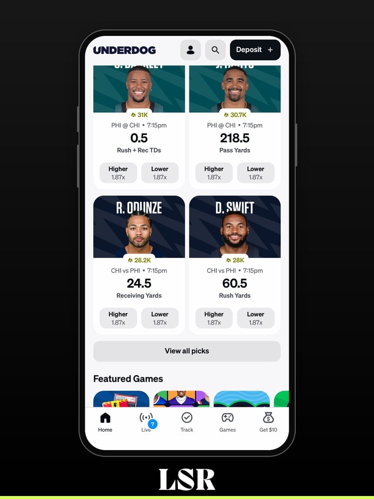 Underdog Predict home screen