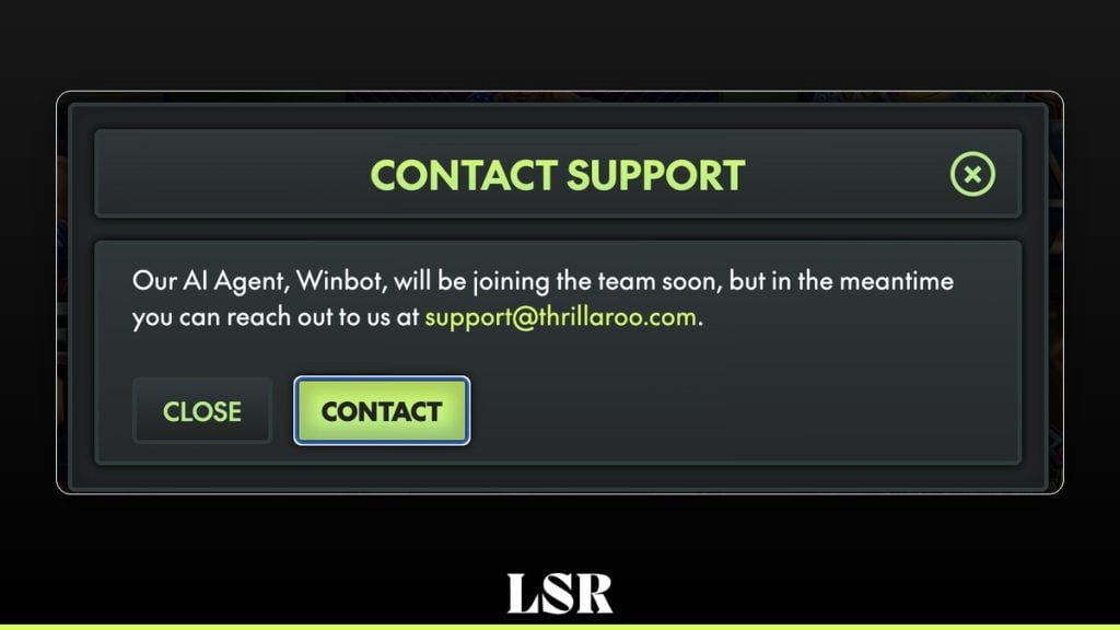 Thrillaroo Contact Support