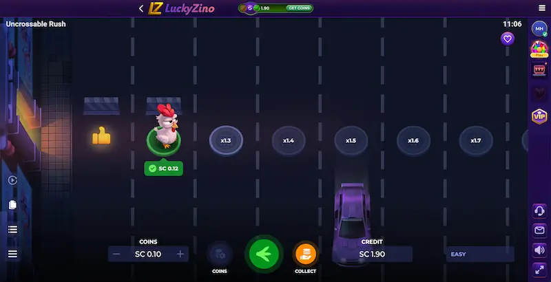 Uncrossable Rush on LuckyZino